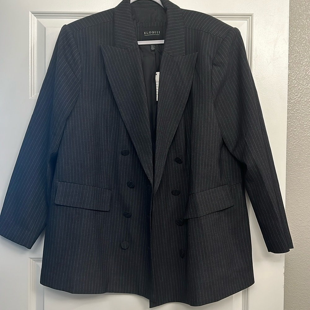ELOQUII Pinstripe Blazer